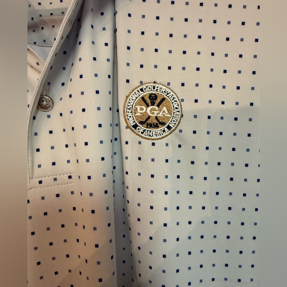 Private Estate PGA Golf official logo blue dot polo shirt size medium - Picture 3 of 7